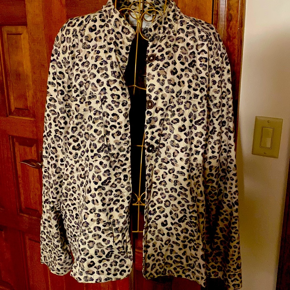 Leopard Print Button Up from Nordstrom 2x
